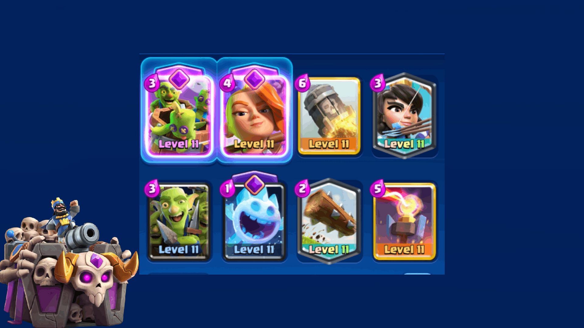 Many Clash Royale Disturbed Graves event decks follow the Log Bait Archetype (Image via Supercell)